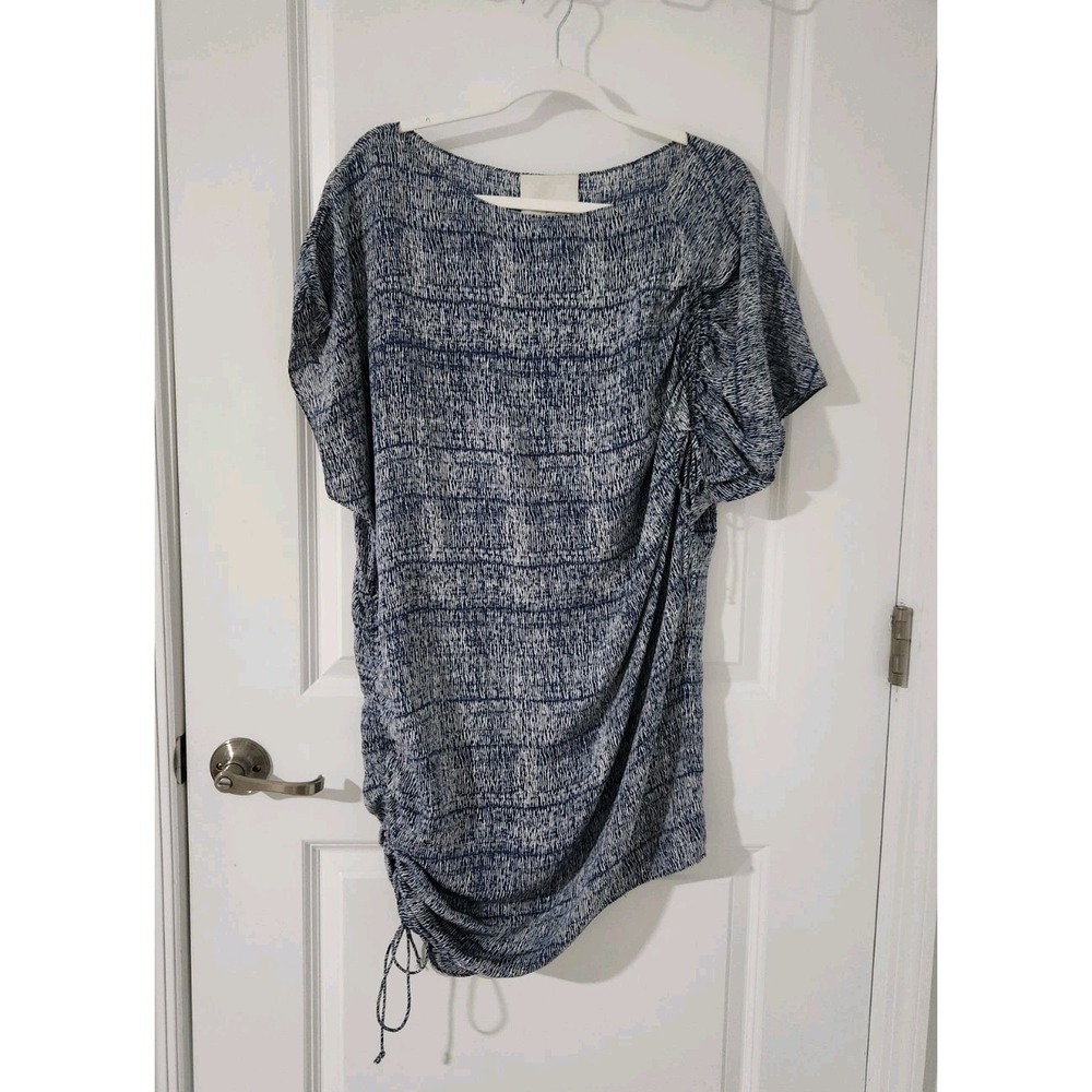 3.1 phillip lim Womens Drawstring Ruched Dress Short Sleeve SILK Size 2